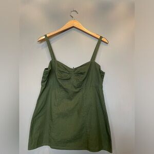 Patagonia Olive Green Spaghetti Strap Tank Top